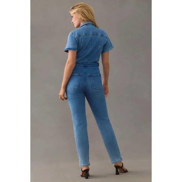 Good American Fit For Success Jumpsuit One Piece Denim Blue Size S/1 NWT - Picture 3 of 10
